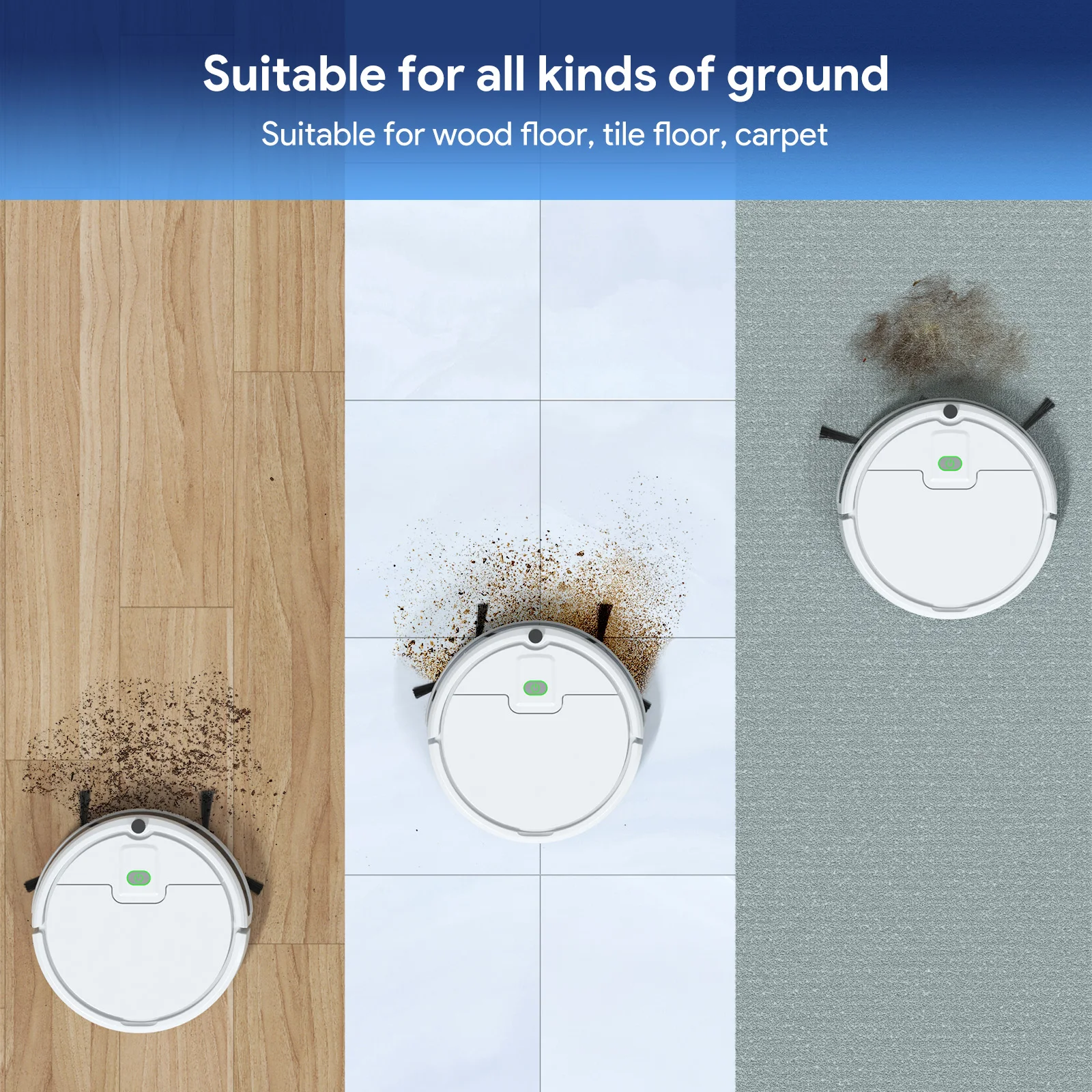 Commercial Robot Vacuum Cleaner Auto Robot Vacuum  Self-charging Robo Vacuum Cleaner for Pet Hair