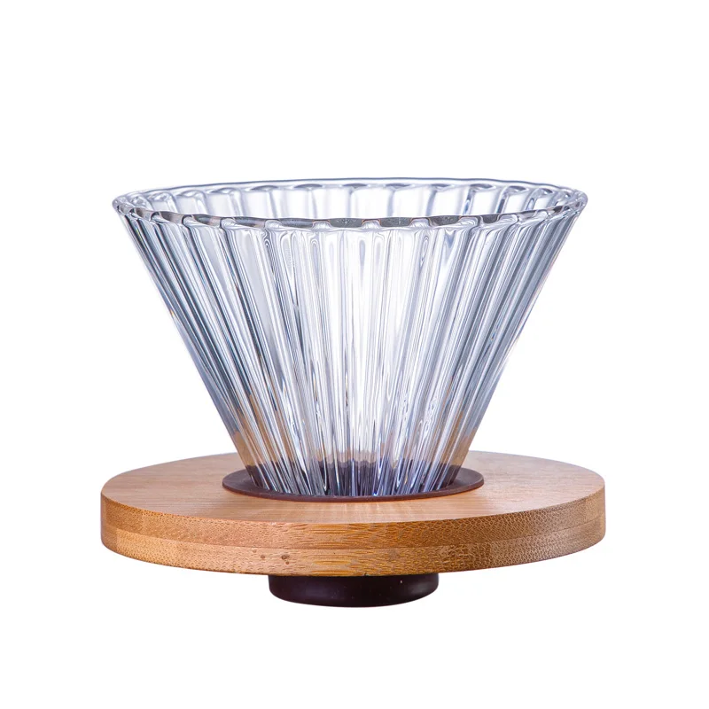 Reusable coffee v  60 dripe with filter paper high borosilicate glass material supplied  high temperature resistant manufacturer