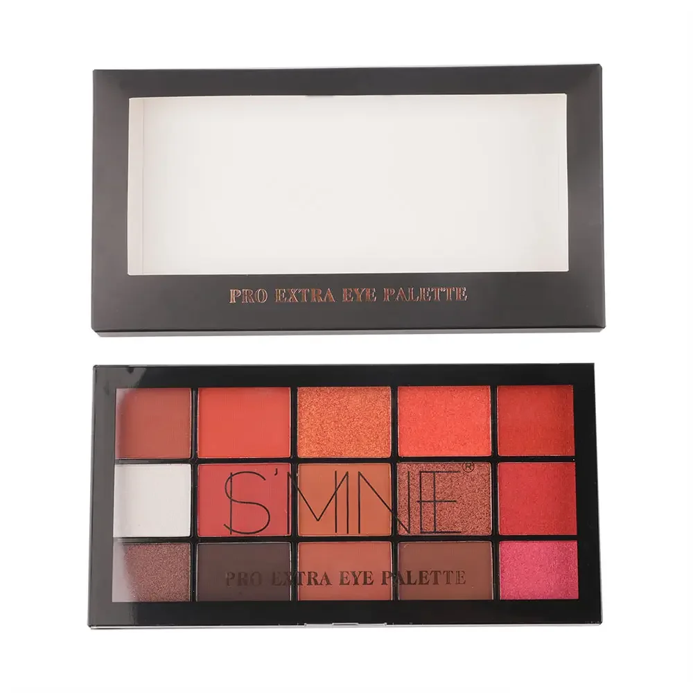 15 Color Eye shadow Waterproof Highly Pigmented Matte Pink Red Blush Orange Peach Eyeshadow Makeup Palette Pallet