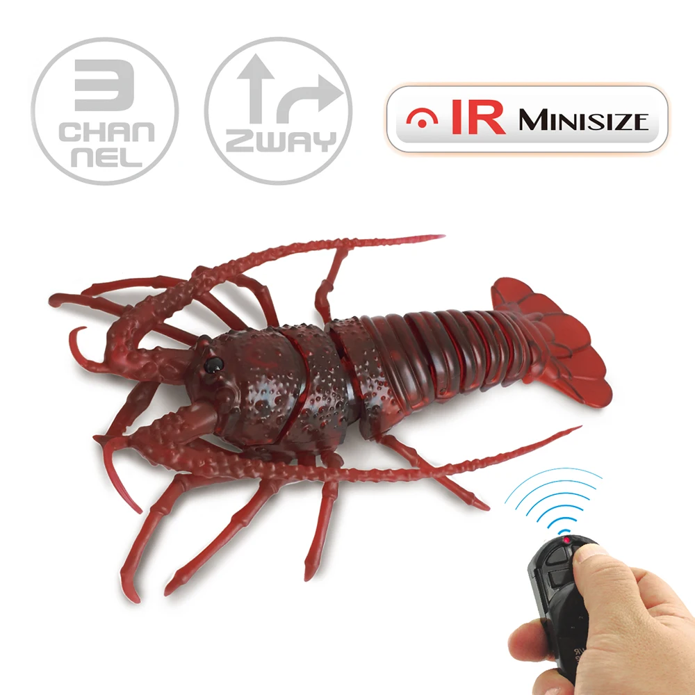 3 channel infrared control plastic crayfish rc toy insect