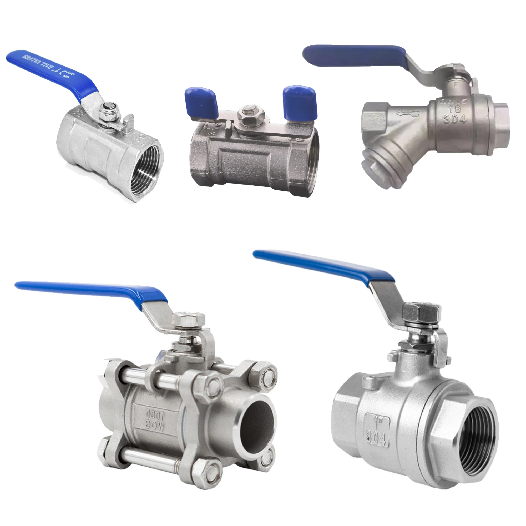 304 1pc 2pc 3pc ball valve stainless steel manual control ball valve 1/4-4 cf8m 1000 wog internal thread full bore ball valve