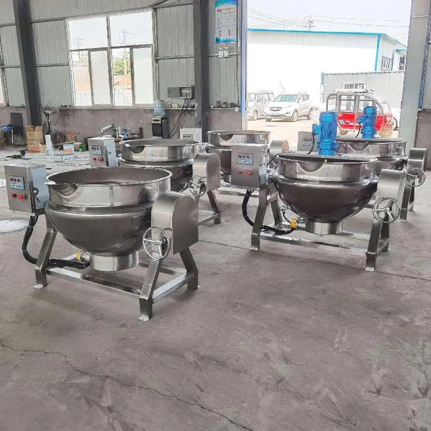 Industrial steam cooker Electric/steam/gas Heating Boiling Cooking mixing Pot jacket kettle with agitator