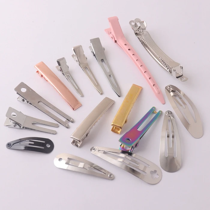 Модная металлическая заколка-крокодил розового цвета с отверстиями для волос, аксессуары для волос, Оптовая продажа