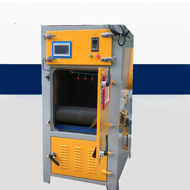 Deburring Plastic Crawler Rubber Belt Bead Sand Blaster Machine Automatic