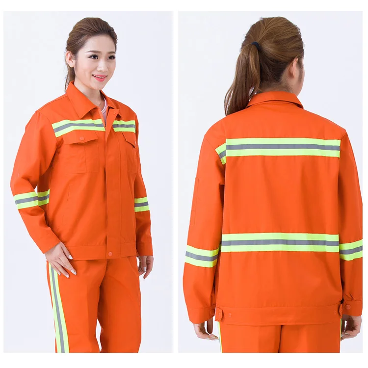 Wholesale Industrial Two Pieces Reflective Conti Suit safety Overall Workwear Coverall for Factory Workers