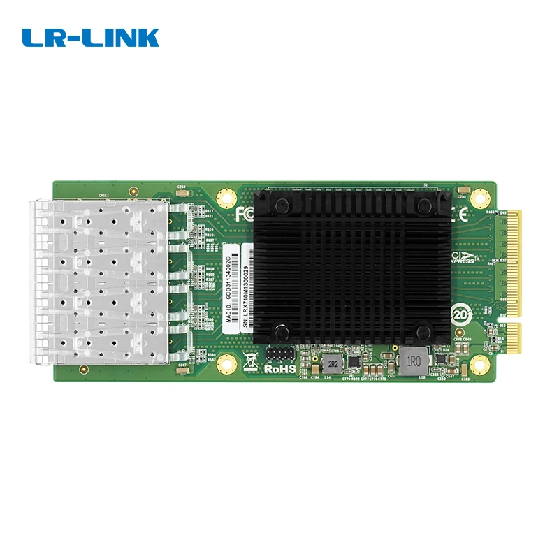 LR-LINK LREM7100PF-4SFP + PCIe v3.0 x8 Quad порты мезонин приёмопередатчик типа SFP 10G + 4*10G Ethernet сетевой модуль карты