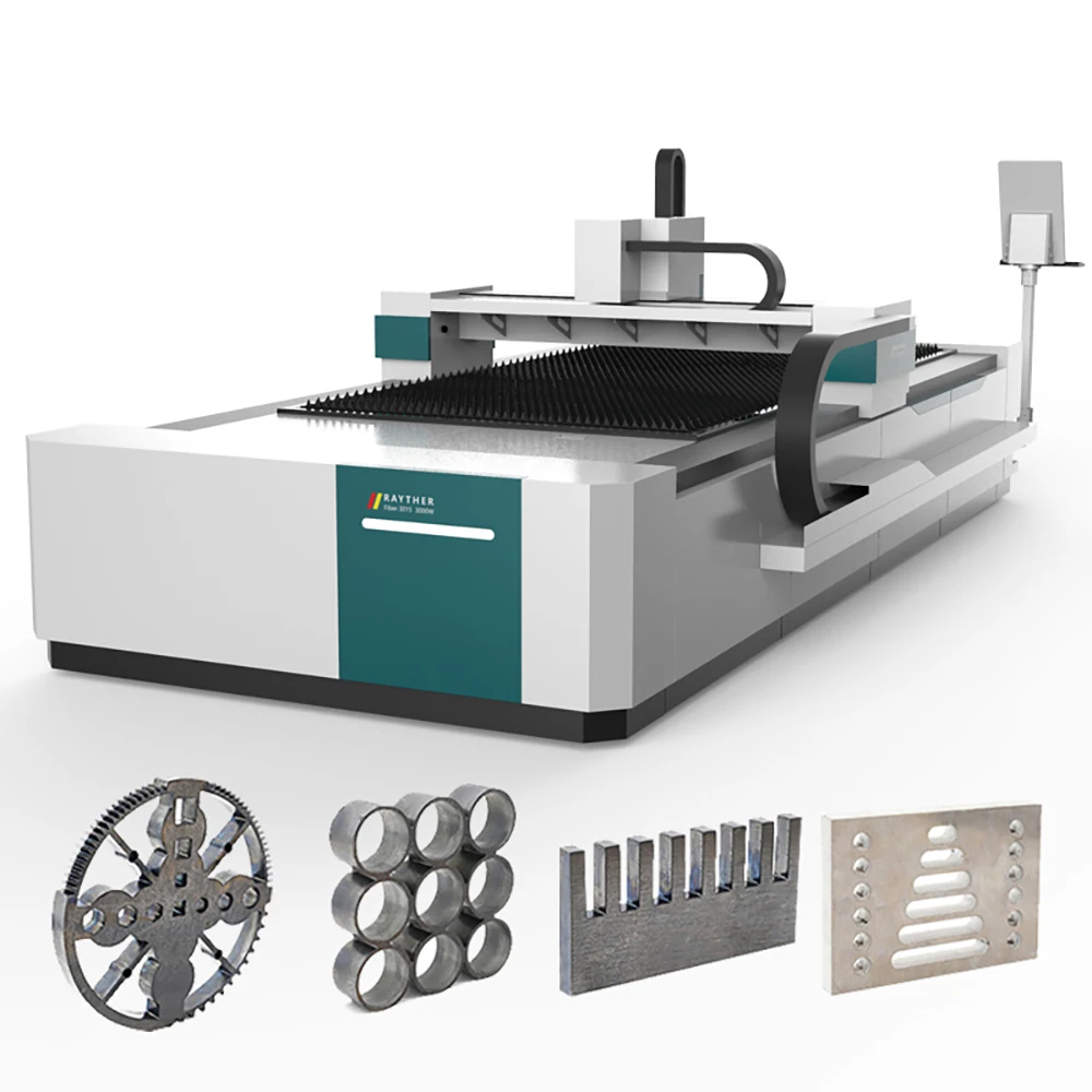 Rayther 3015  Laser Cutter 2024 Best Seller 1500W 3000W 6000W Fully Automatic Fiber Laser Cutting Machine for Stainless Steel
