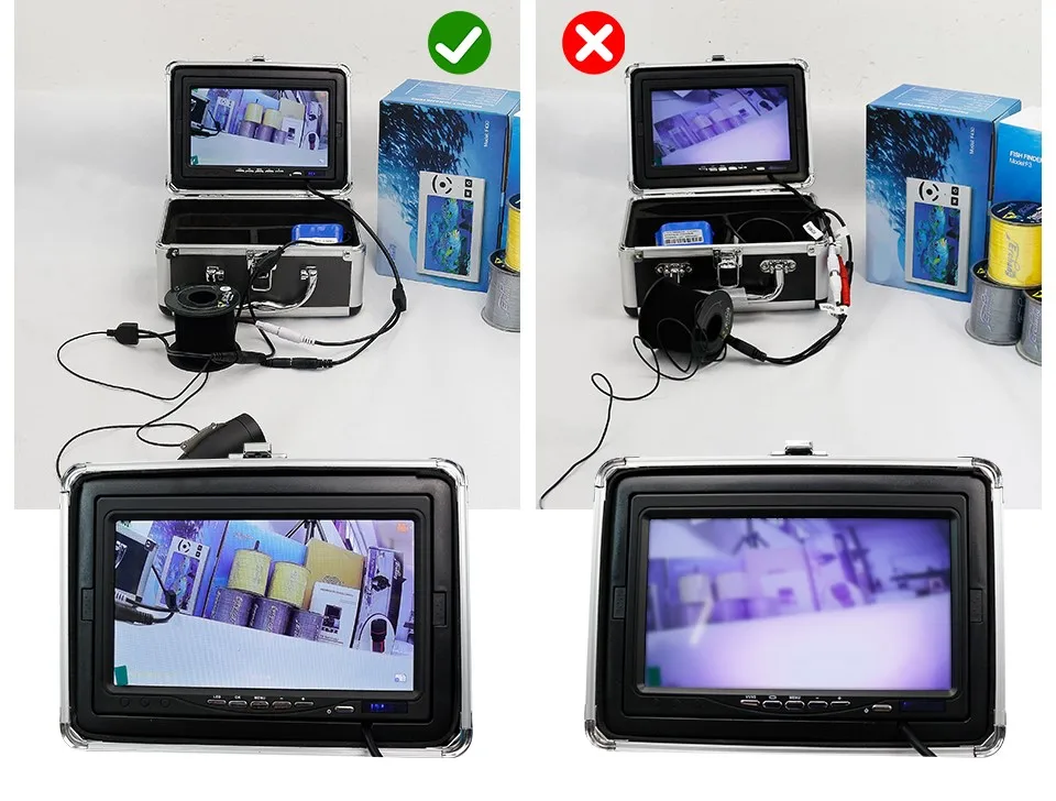 LUCKY Boat Long Range Fish Finder Power Battery Fish Finder For Boat Ice Fishing Detector