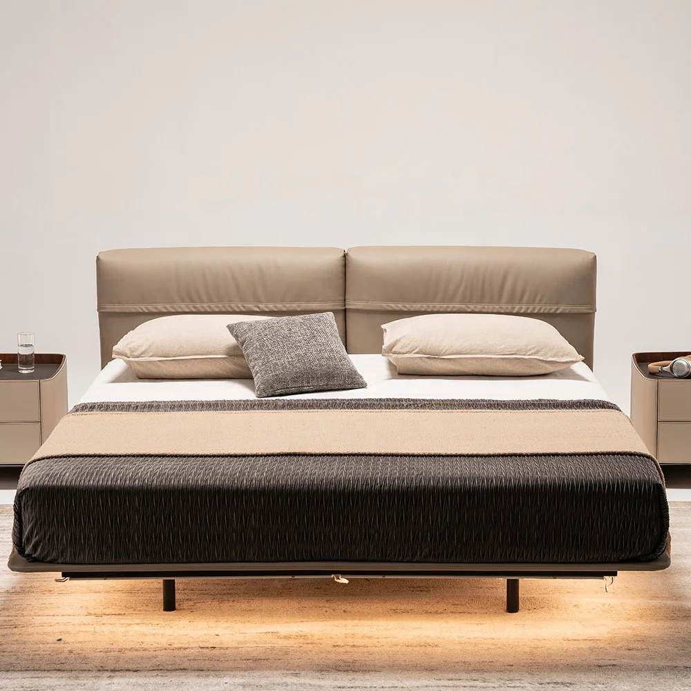 Italian minimalist Luxury Bed New Velvet Queen Bed Furniture Latest Design Modern Bedroom Bed Set