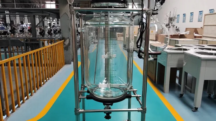 Chemical 1l/ 5l/ 10l/ 30l/ 100l 100 liter double wall jacketed glass reactor 10 liter 50 l 30 l for lab use