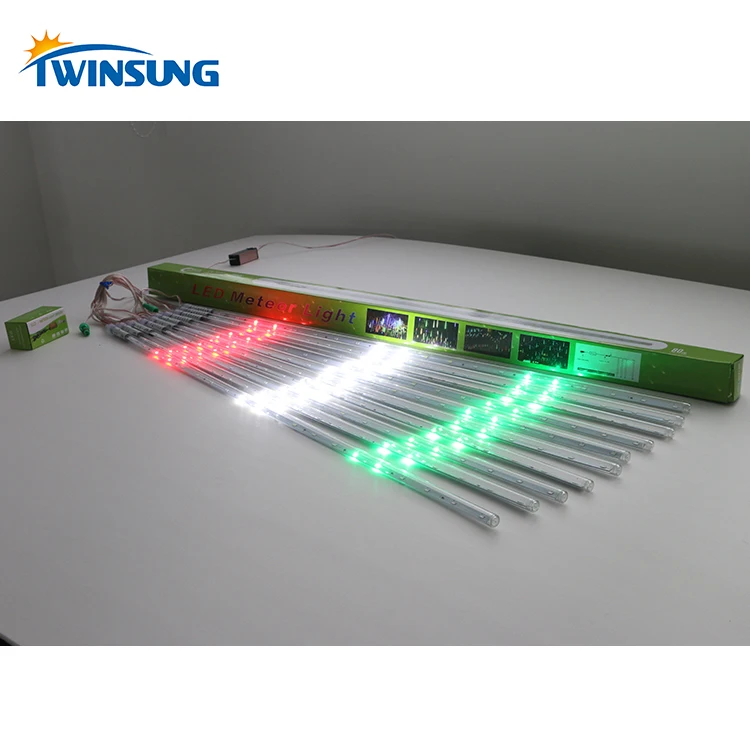 
Wholesale outdoor 50cm rain drop light led rain drop tube led rgb meteor tube light 