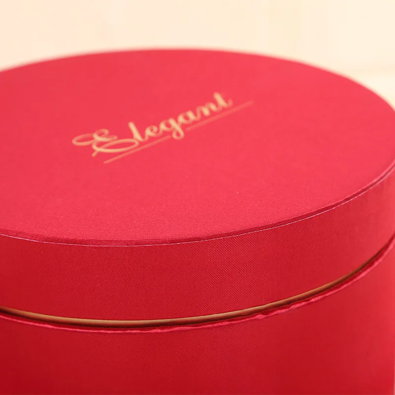 Custom Gift Packaging Cardboard Box For Flowers Wedding Decoration Cylinder Round Candy Flower Boxes