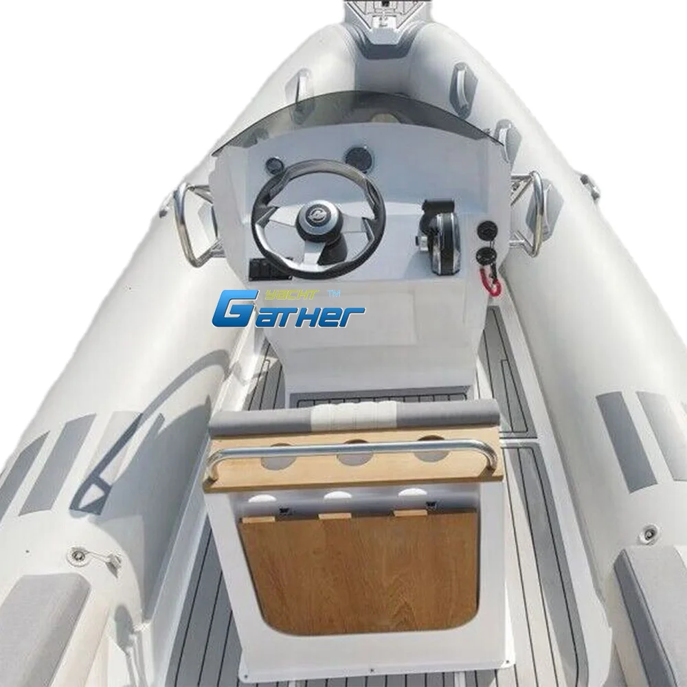 CE 5.8m 19 feet fiberglass rigid inflatable boats(RIB580 D boat) cheap price For Sale
