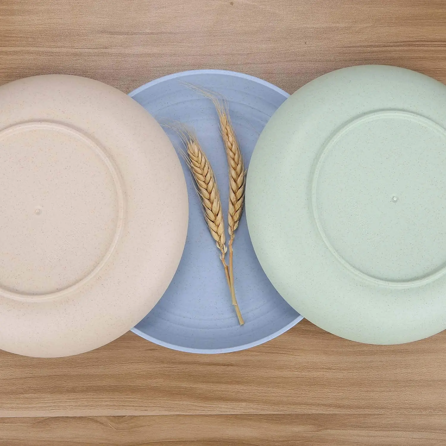 Hot Selling Products 7.8 Inches Dishwasher & Microwave Safe Unbreakable Wheat Straw Plates Reusable Plate