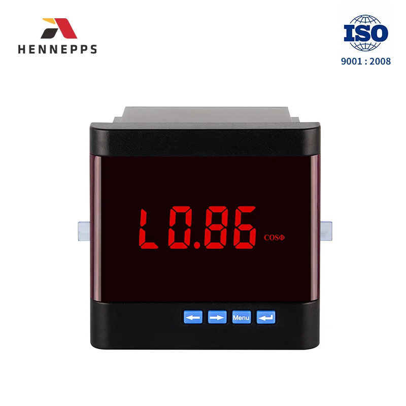 Цифровой измеритель коэффициента мощности Hennepps однофазный ЖК RS485