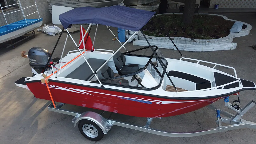 China hot sale 480 5-person fishing boat 4.8m customized aluminium fishing boats welded aluminium pontoon boat for sale