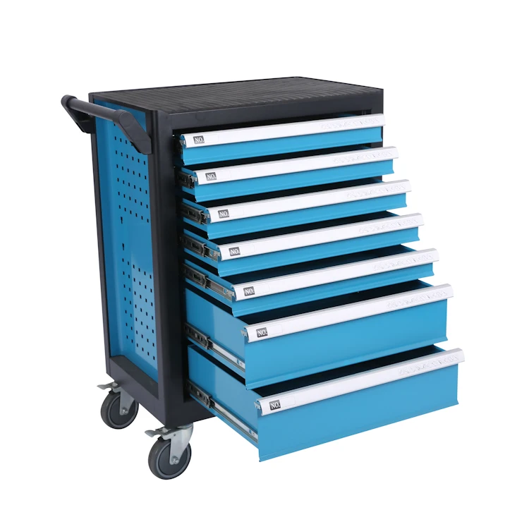 CD-3006 simple 6 or 7 drawers  storage cabinet with tools set trolley with  stainless steel table
