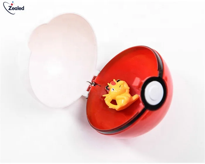 Zealed Cheap price ABS Poke mon ball toys high quality 7cm capsule pokeball with mini poke mon figure in for gift