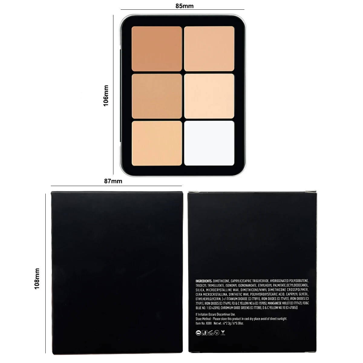 Wholesale Low Moq Makeup Concealer Palette Full Coverage Waterproof Cream Concealer Private Label Long Lasting Smooth Concealer