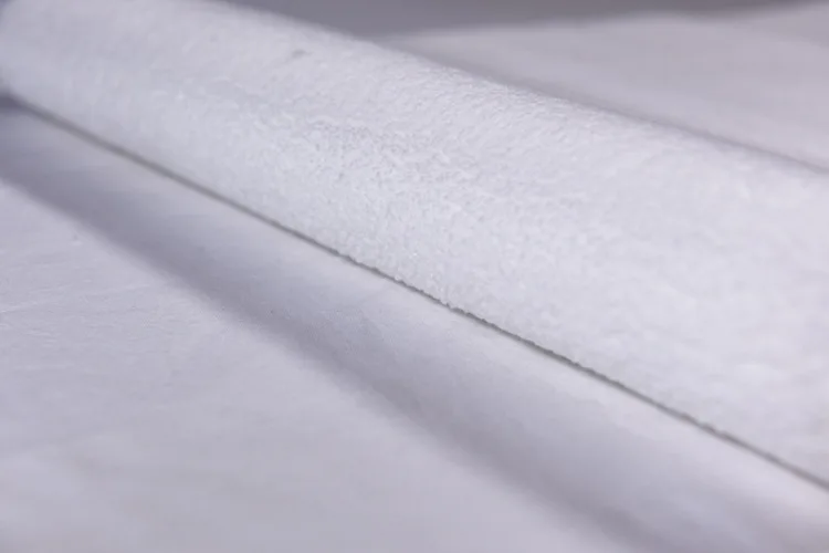 Pure white fine denier polyester Roll brush fleece fabric Microfiber Paint brush fabric Woven fabric