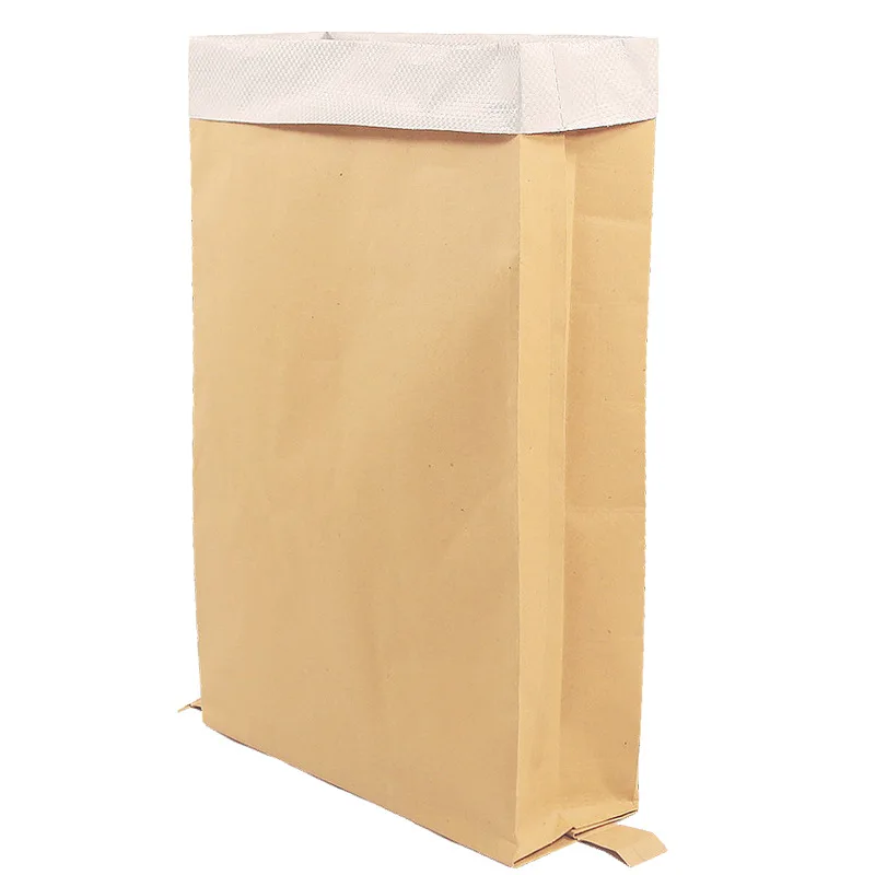 Customized 20kg 25kg recyclable Kraft Paper Woven PP Composite bag waterproof 3 layer Kraft paper woven plastic bag seed packing