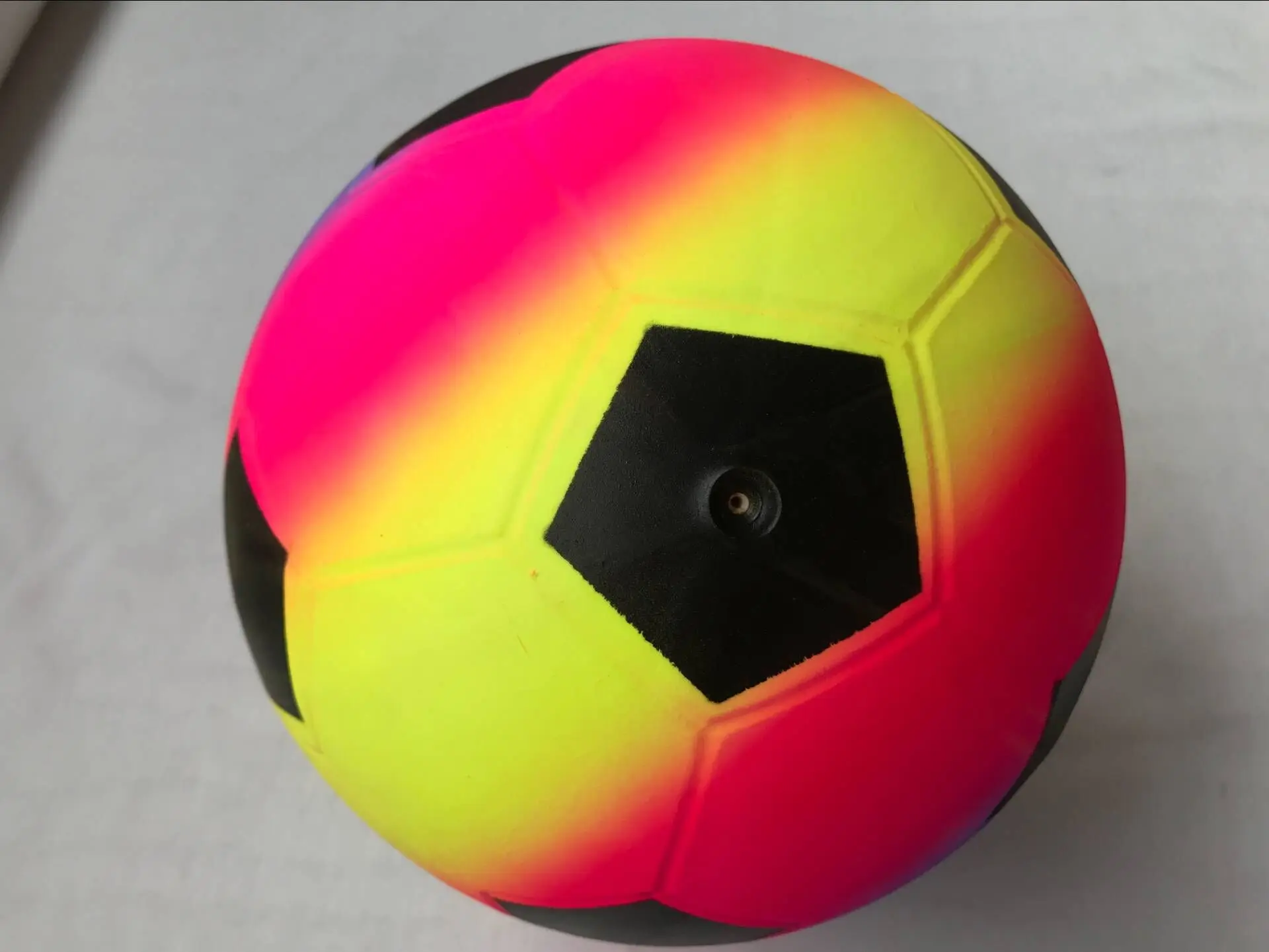 9 inches smooth face neon painting football colored paint plastic soccer balls wholesale