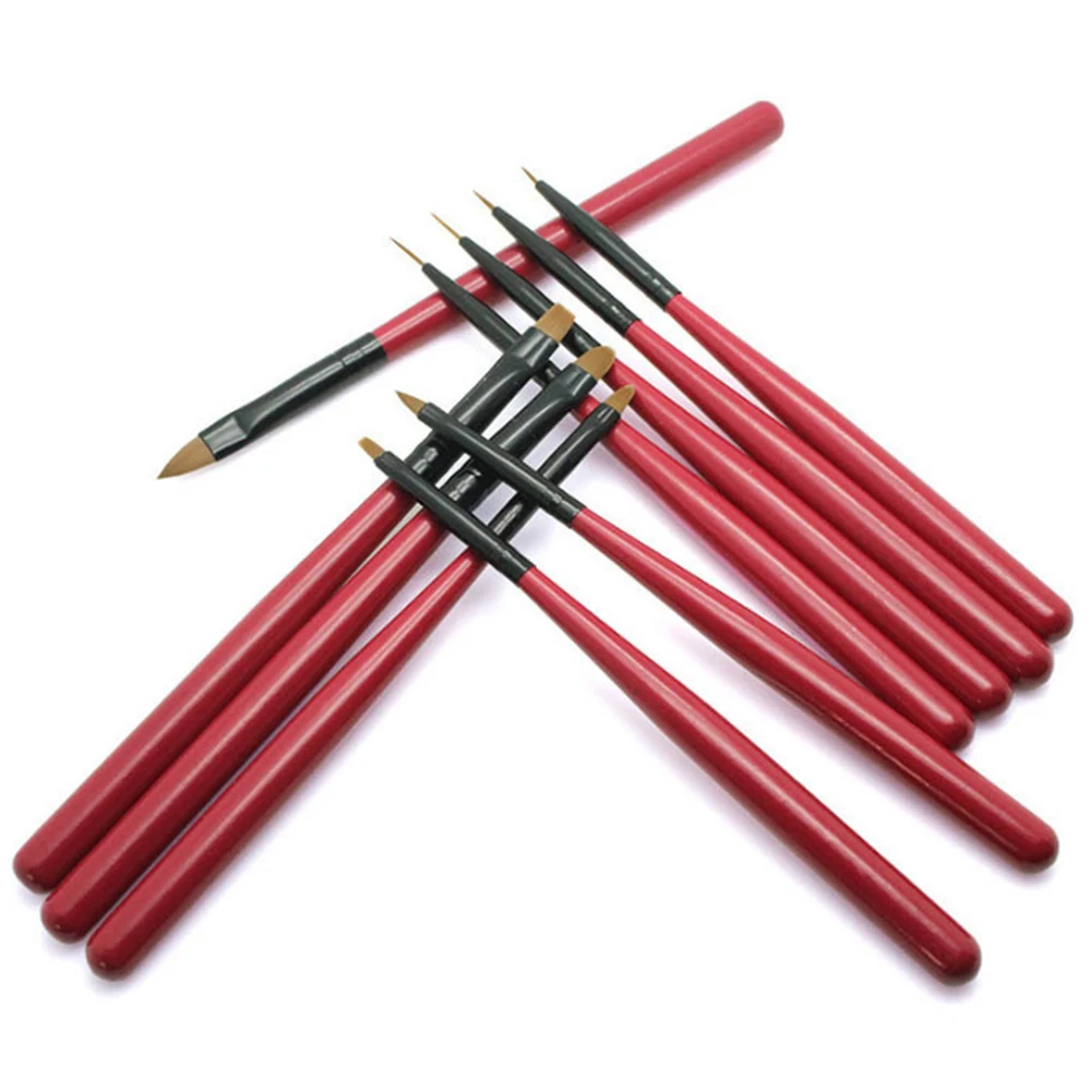 Manicure Salon Use Brush Color Drawing Line French Light Therapy Crystal Carved Gemstone Nail Brush