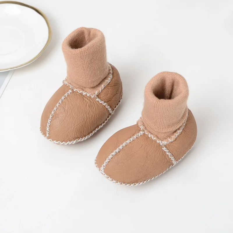 
6 Colors High Top Toddler Baby Winter Shoes Soft Plush Sheepskin Wool Snow Booties 