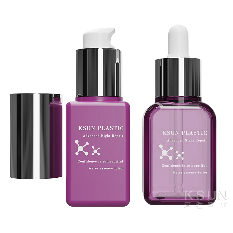 Оптовая продажа индивидуальные квадратные круглые флаконы-капельницы PETG для косметики ухода за кожей 1 унция эфирного масла уникальная бутылка-капельница сыворотки 30