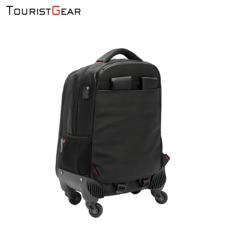 2022 trend hot multi-purpose travel trolley bag Oxford fabric trolley backpack two with trolley travel bag