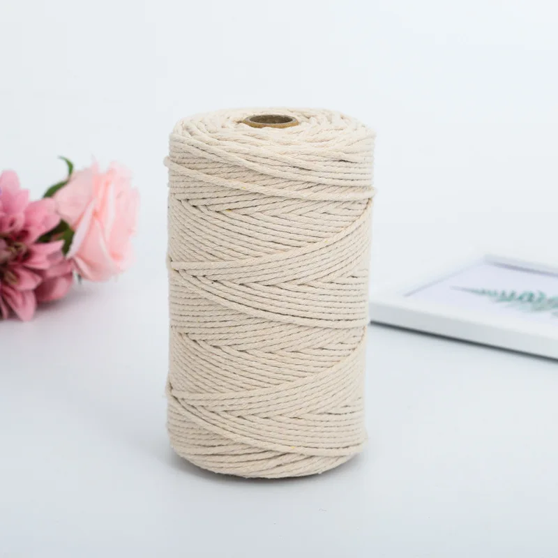 Cotton macrame cord natural colour 3mm 4mm 5mm 6mm 8mm 10mmTwisted