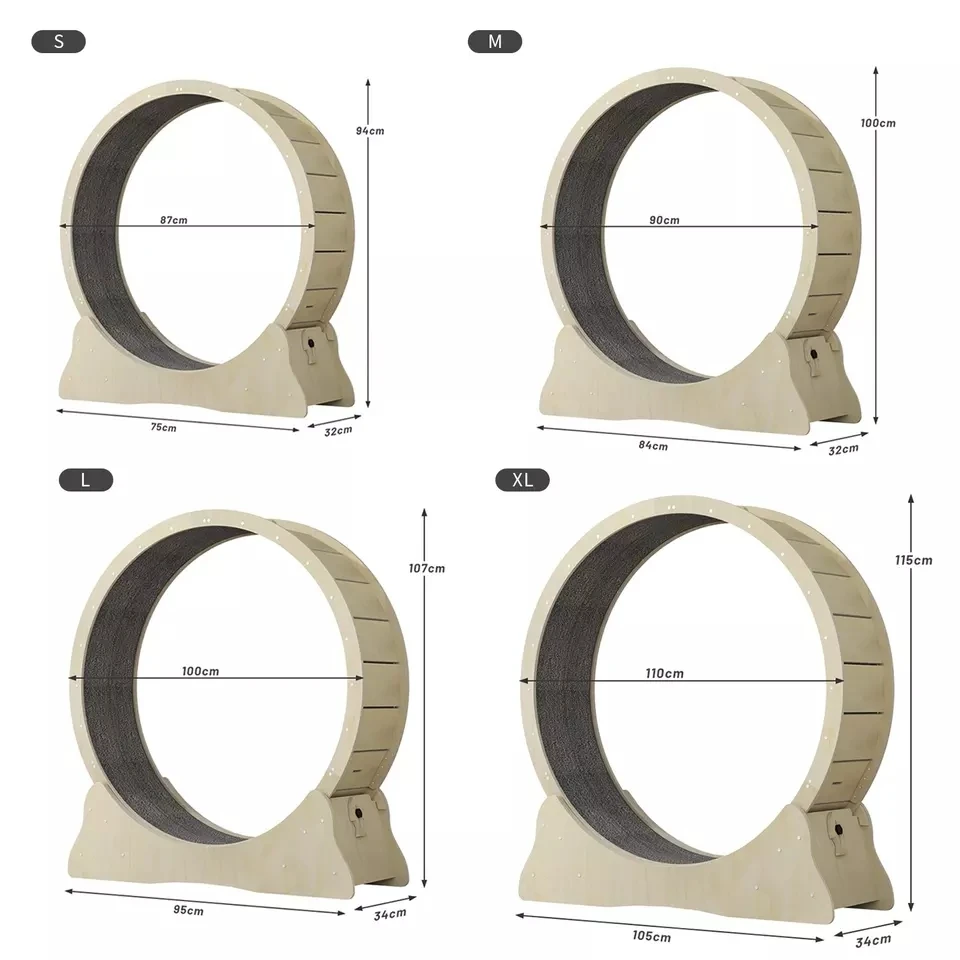 Interactive Anti-depression Fiber board Wooden Pet Tread Exercise Running Wheel Cat Pet Dog Fun Treadmill