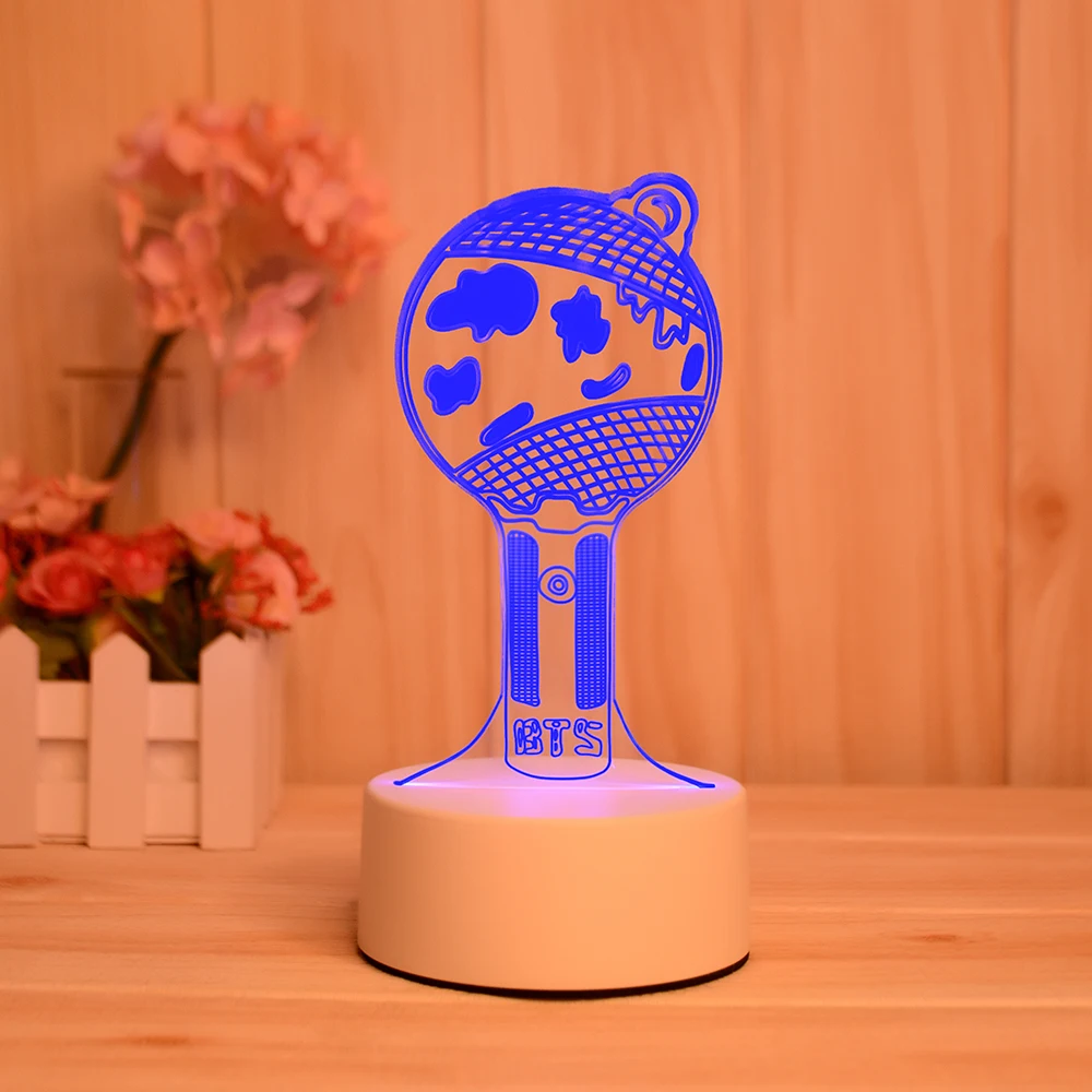 Zhongshan factory acrylic night light baby sleeping decor led light illusion 3D light
