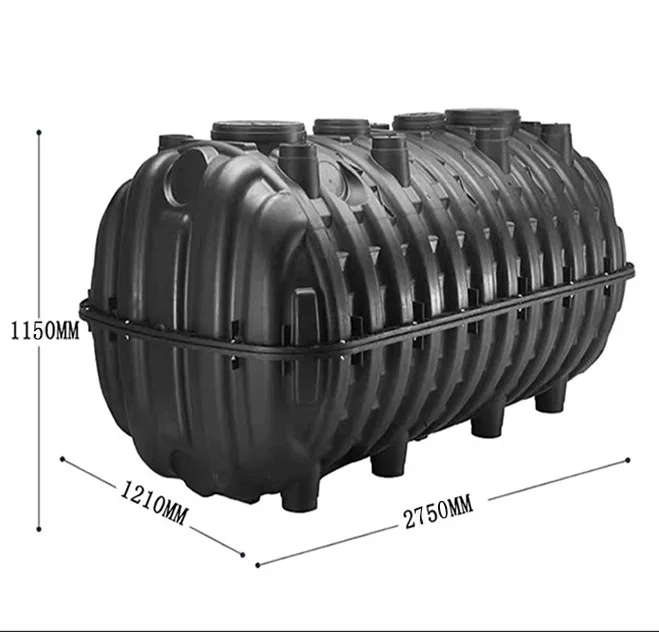 Underground stackable Septic PP Plastic Material Household Biogas Septic Tank For Sewage Treatment
