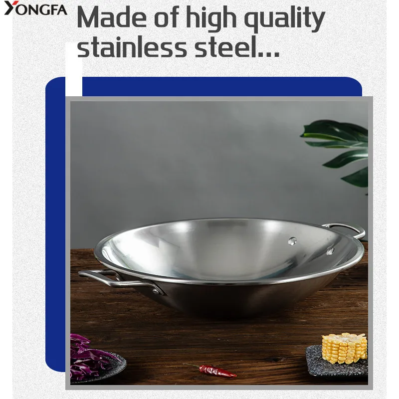 YongFa Thickened Stainless Steel hot pot Kitchenware induction cooking cookware
