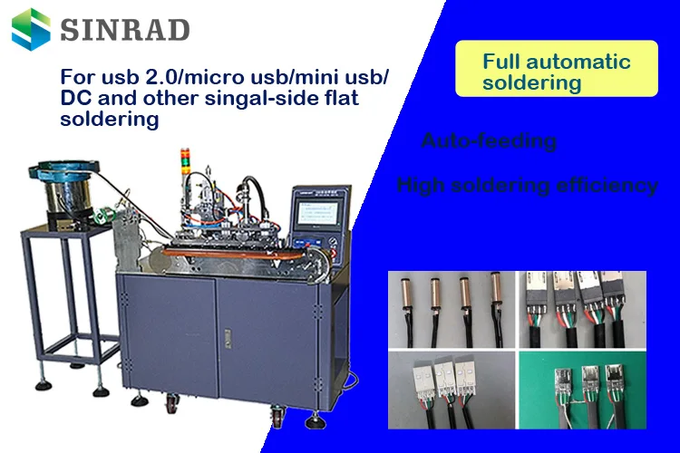 Automatic USB data cable making machine Micro Type-c usb wire soldering machine