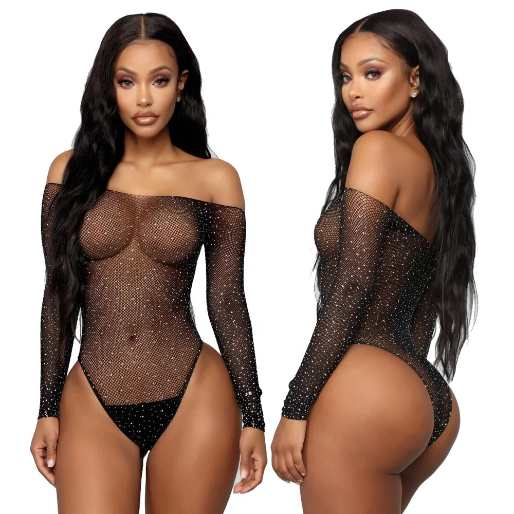 Net Hollow Sexy Erotic Jumpsuit Temptation Underwear European and American Sexy Body Suit Erotic Clothes Sexy Lingerie