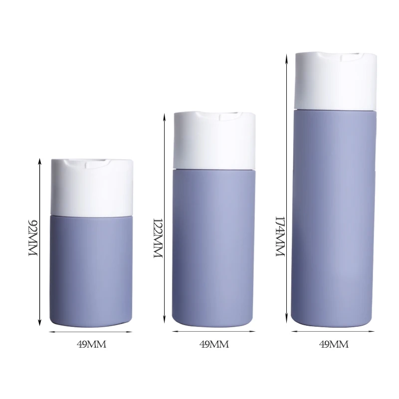 plastics bottles 100ml 150ml 200ml flip top plastic bottles hdpe disc top cap squeeze lotion bottle liquid cosmetic packaging