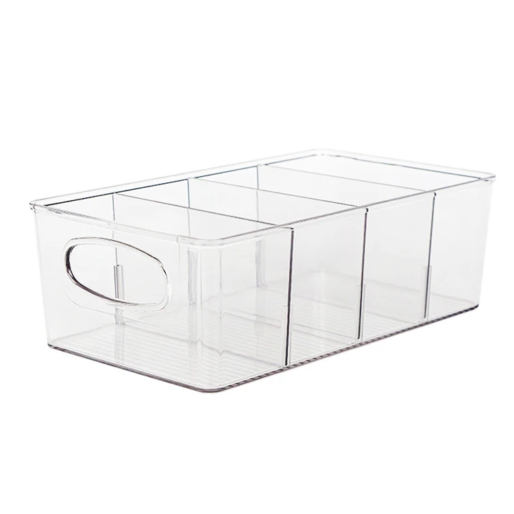 Plastic Pantry Organizers Storage Bins Kitchen Organization Pantry Storage Refrigerator Organizer Bins with Removable Dividers