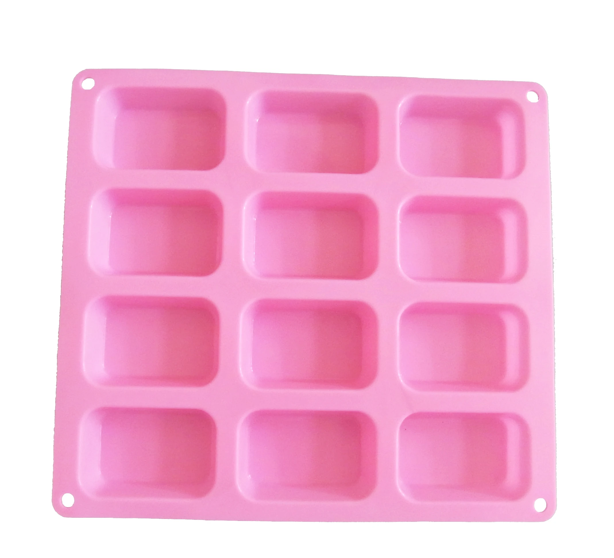 12 cavity Plain Basic Rectangle Soap DIY Mold Silicone Mould for Homemade Craft