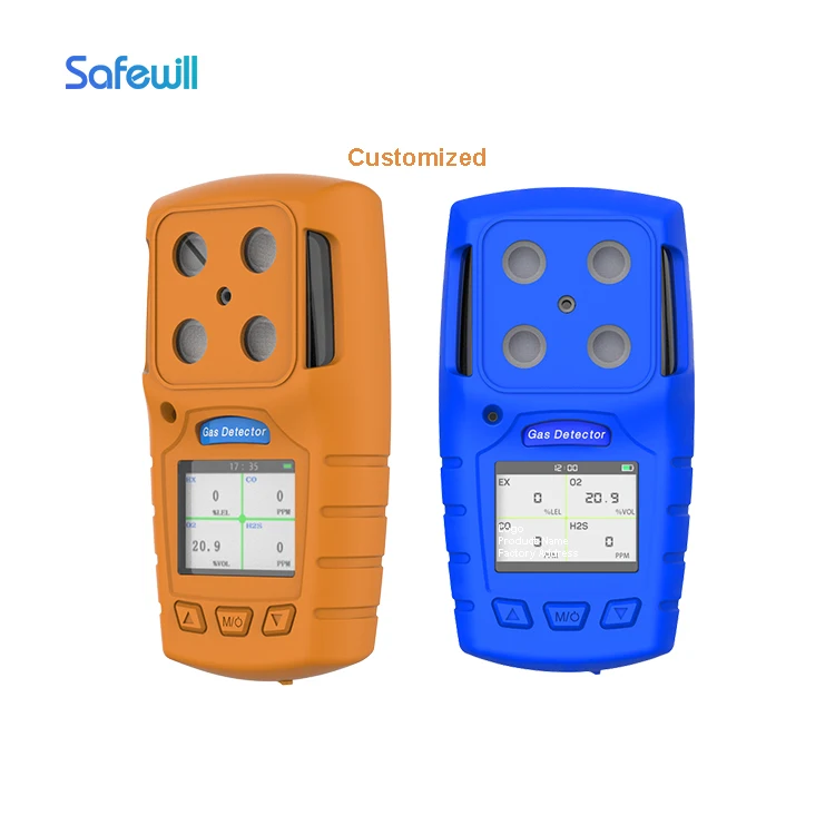 Safewill ES30A Gas detector CO EX O2 H2S CO2 Portable Multi Gas Detector Hydrogen Sulphide Gas Detector