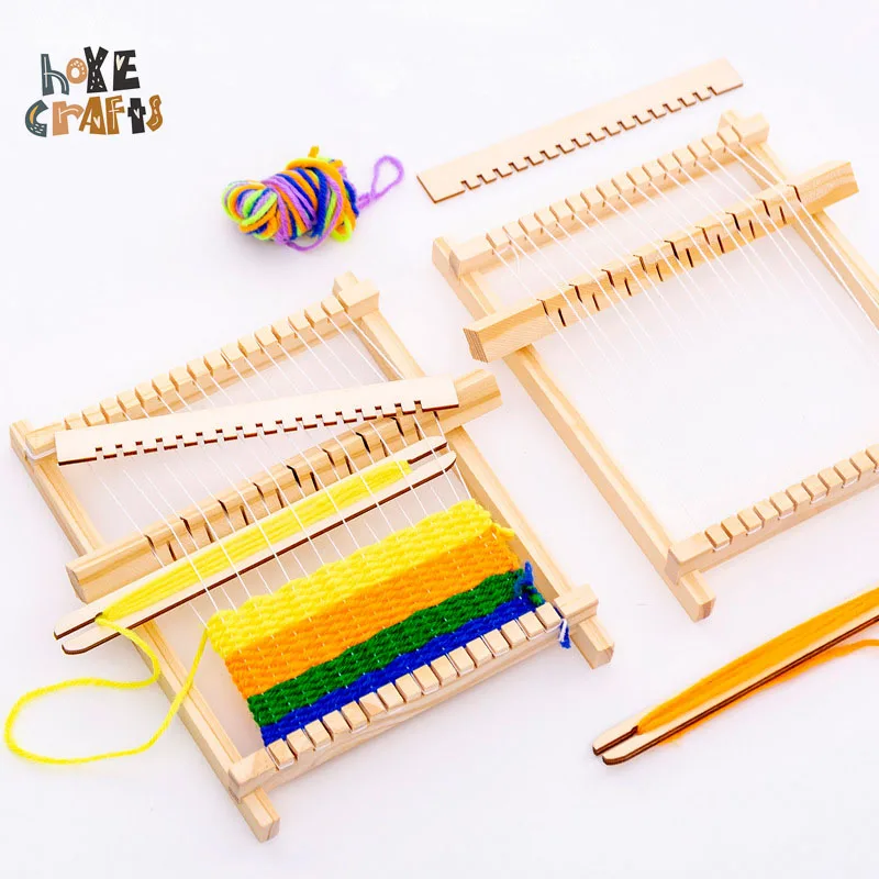 Новый креативный мини-деревянный ткацкий станок вязальный ручной работы деревянный для вязания игрушка