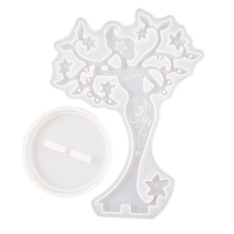 Jewelry Storage Rack, Earring Display Hanging Stand Mold, Beauty Shape DIY Craft Crystal Resin Jewelry Stand Silicone Molds