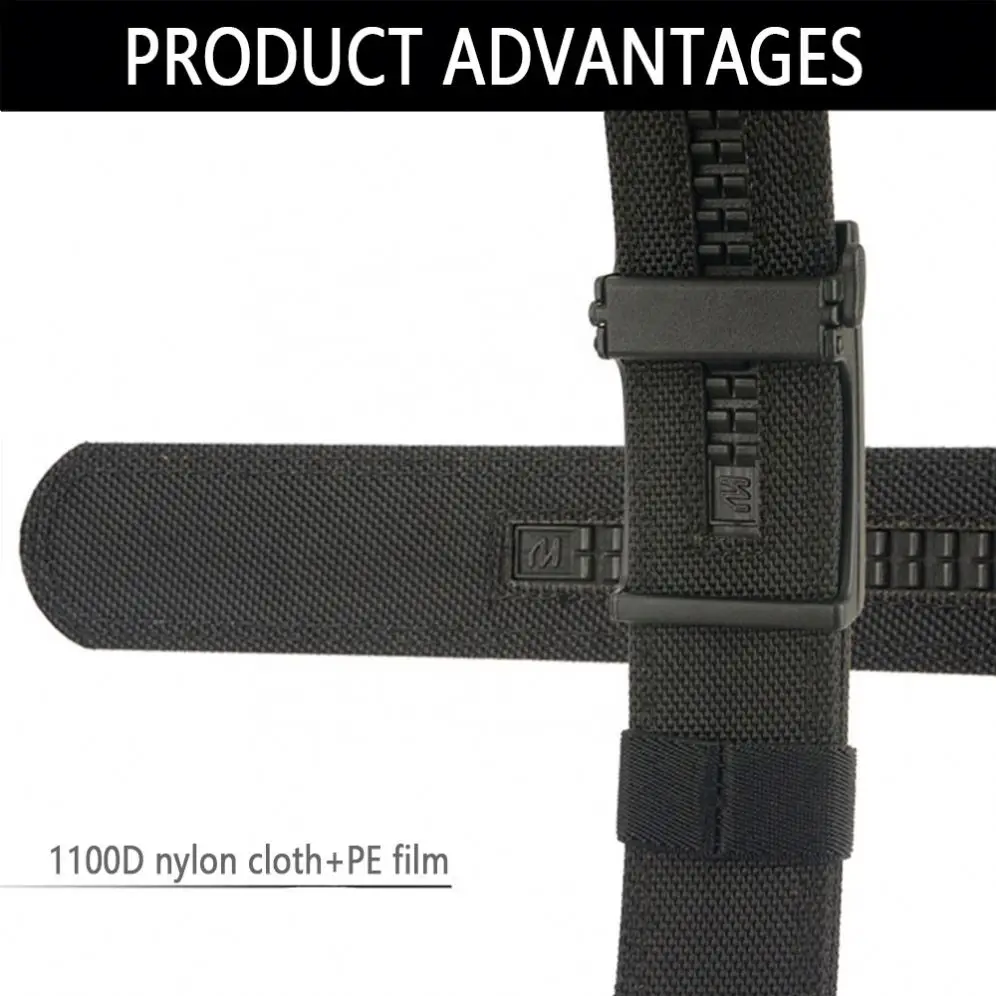 New design customized non porous waist belt hunting and hiking outdoor fabric metal automatic buckle nylon belt woven waist belt