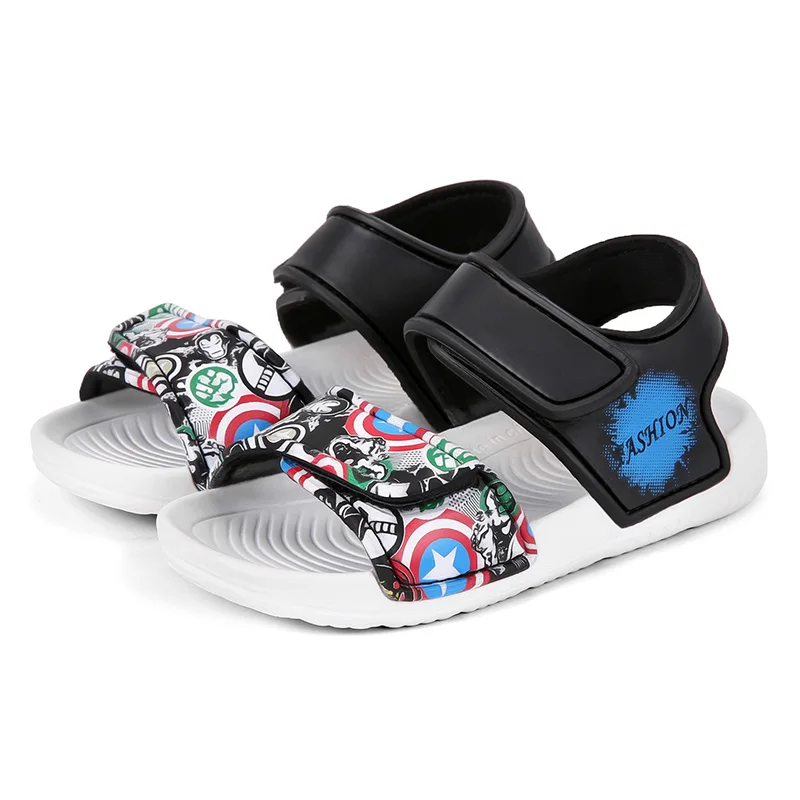 
2020 New Design Summer Cute Cartoon PU Leather Baby Girl Boy Sandals Hot Sale Flat Children Kids Sandals Size 23-31 