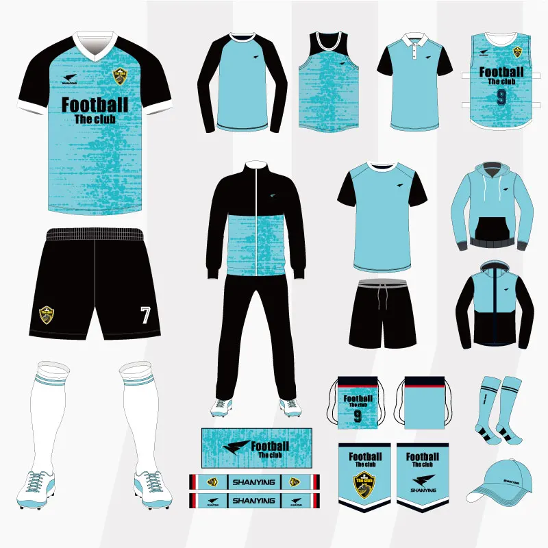 Adult Kids Soccer Football Jerseys Set Customized Uniforms Soccer Tracksuit With Logo And Numbers Customize Original Soccer Wear