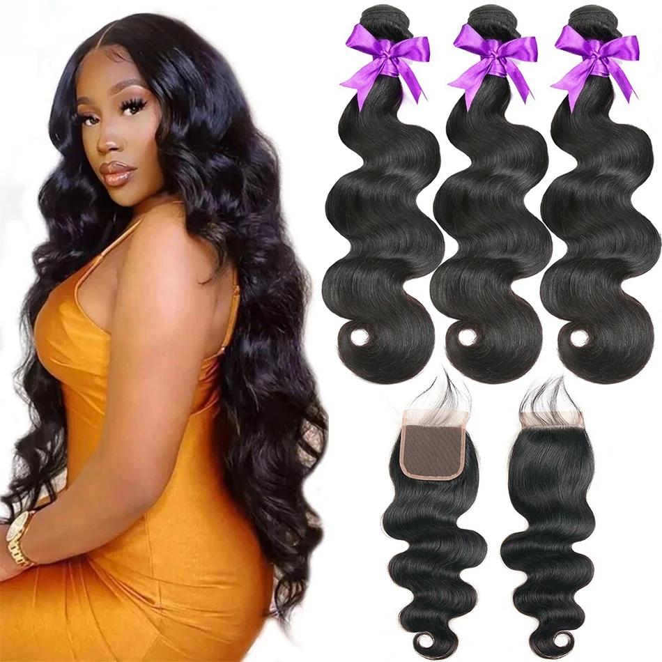100% Cuticle Aligned Mink Human Hair With Closure,Body Wave 4x4 Frontal Closure Ear To Ear,6x6 Closures And Frontals