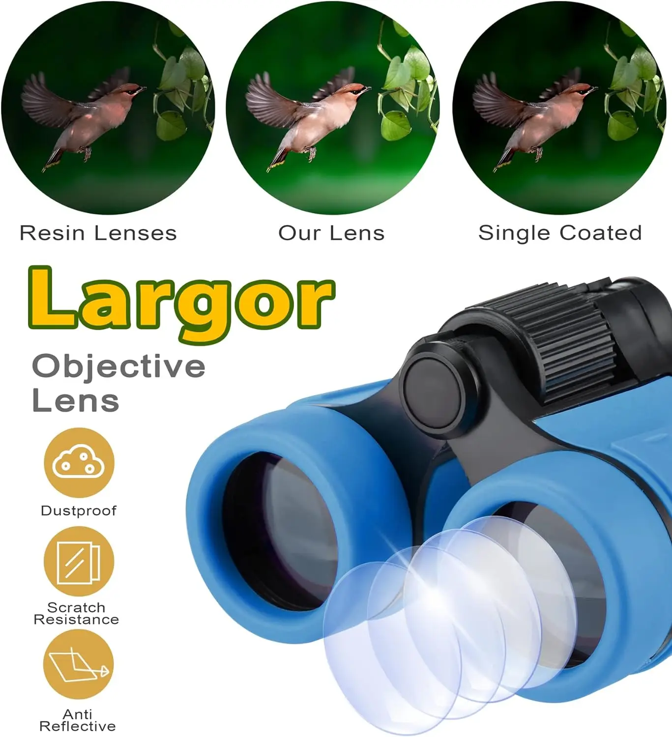 2024 New Arrival Custom Outdoor Play Science Telescope Game Educational Binoculars With Lenses Toys For Kids