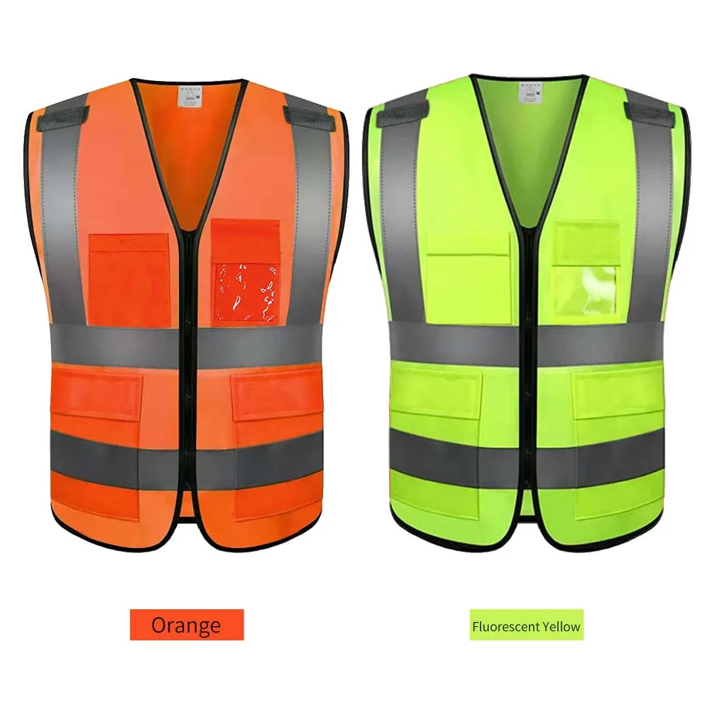 HCSP Reflective Strips Light Color Wholesale Zipper Closure Safety Vest Morocco