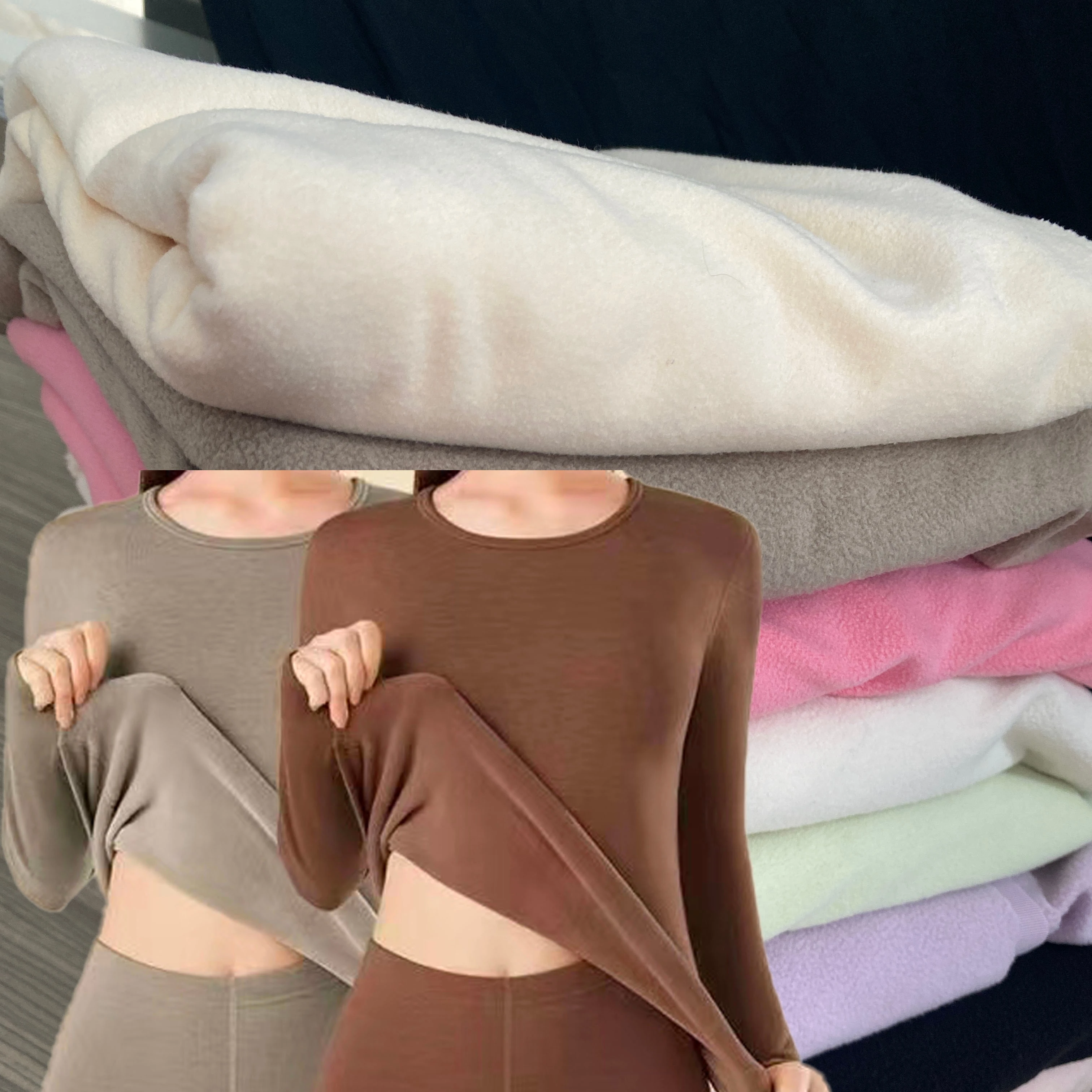 Мягкое и теплое нижнее белье для молодых женщин осенью зимой плюс бархатное полиэстер 90% спандекс 10%